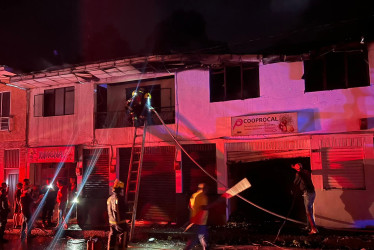 Incendio atendido por Bomberos.