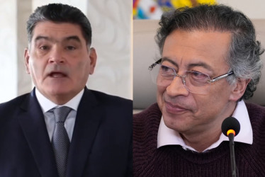 Gregorio Eljach Pacheco, procurador general de la Nación, y Gustavo Petro, presidente de Colombia.