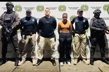 Luis Gerardo Espinosa González y Katherine Gómez Osorio fueron capturados en Tuluá.