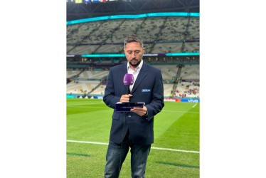Luis Felipe Jaramillo, periodista deportivo manizaleño. 