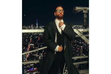 Maluma cantó desde la cima del Empire State mientras se proyectaba la bandera de Colombia sobre la ciudad de Nueva York.