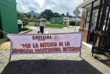 Foto I Freddy Arango I LA PATRIA  El Sena en Colombia tiene 117 sedes en las regiones. El paro nacional, convocado por el sindicato de la entidad, ha tenido impacto en el de Caldas.