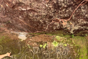Foto I Cortesía I.E. La Salle para LA PATRIA  Los petroglifos El Encanto inspiraron al colegio para adelantar un trabajo que combina tradición y tecnología.