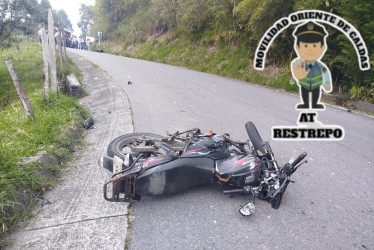 Esta es la moto involucrada en el accidente de tránsito.