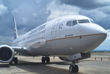 Este lunes (6 de octubre) en el Aeropuerto Internacional Matecaña, con el aterrizaje por primera vez de un avión Boeing 737-8 Max