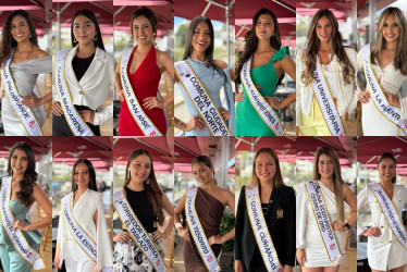 Las 14 candidatas del Reinado de la Feria de Manizales.