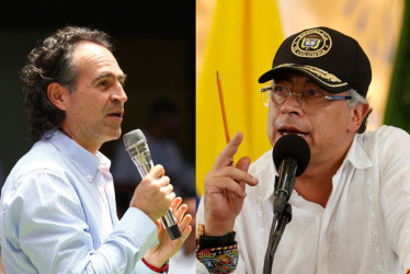 Federico Gutiérrez, alcalde de Medellín, y Gustavo Petro, presidente de Colombia.