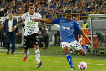 Dayro Moreno no pudo aportar con su goles para que el Once Caldas ganara en Bogotá. El Blanco empató con Millonarios y ambos resignan sus posibilidades en la Liga BetPlay.