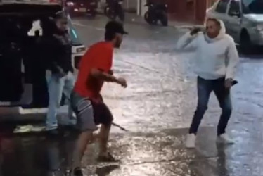 La riña fue con armas blancas.