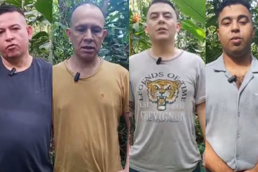 Rodrigo Antonio López, Jesús Antonio Pacheco, Frankie Esley Hoyos y Yordin Fabián Pérez