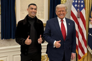 Cristiano Ronaldo compartió con Donald Trump en la Casa Blanca.