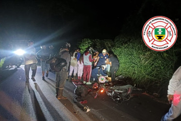 Accidente de este jueves. Fotos de Bomberos.