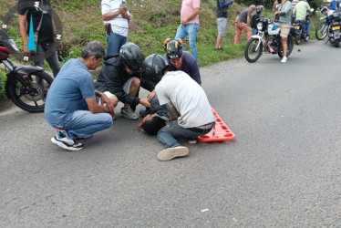 Uno de los dos accidentes 