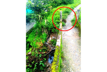 Este es el punto donde está ubicada la falla geológica.