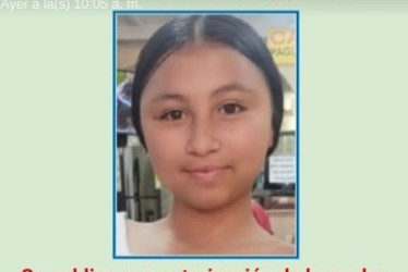 Ella es una de las desaparecidas.