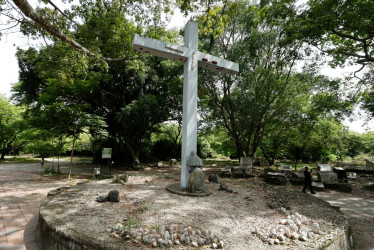 monumento en conmemoración a las víctimas de la avalancha ocurrida en 1985, en Armero (Colombia). 