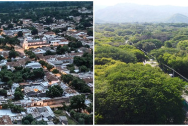  la izquierda, el antiguo Armero, próspero municipio del Tolima antes del 13 de noviembre de 1985. A