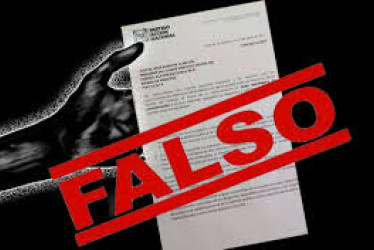 La mujer, al parecer, falsificó un documento.