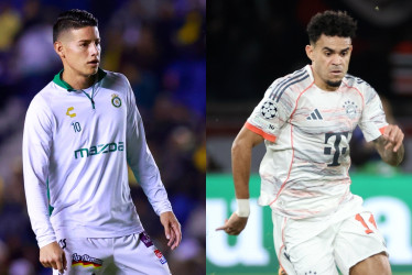 James Rodríguez y Luis Díaz, los dos referentes de la Selección Colombia que lideran la convocatoria para los amistosos ante Nueva Zelanda y Australia.