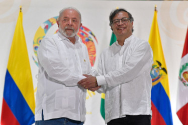 Luiz Inácio Lula da Silva y Gustavo Petro, presidentes de Brasil y Colombia.