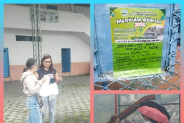 Imágenes I Cortesía para LA PATRIA  Con perifoneo, pancartas y volantes promocionan que en la zona urbana de Manizales reabrirán una escuela para ofertar educación a niños y a jóvenes de varias comunidades.