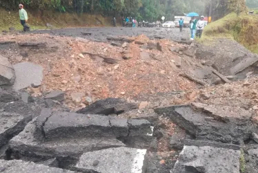 Así quedó la vía. 