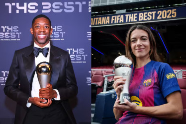 Ousmane Dembélé y Aitana Bonmatí, los reyes del fútbol masculino y femenino en el 2025, según la FIFA.