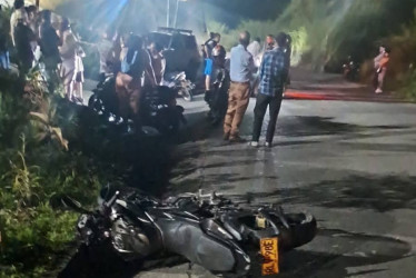 La moto de la víctima mortal 