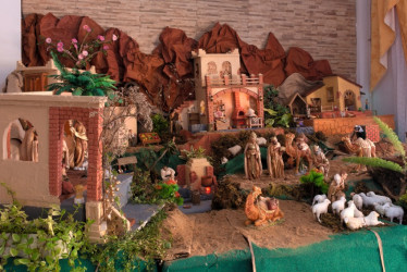 Pesebre de la familia Rodríguez en El Alto, en Salamina.