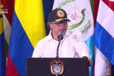 Gustavo Petro, presidente de Colombia en la II Cumbre de los Pueblos Étnicos del Caribe Occidental, San Andrés.