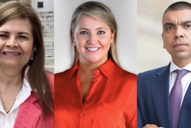 Piedad Correal Rubiano, Sandra Bibiana Aristizábal Saleg y John Édgar Pérez.