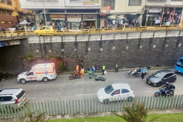 Accidente de esta noche en Manizales 