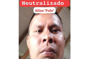 Foto l Mindefensa l LA PATRIA  Alias Polo fue dado de baja en zona rural de Mirití, Amazonas. 