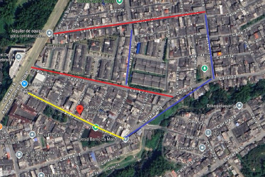 Los cambios de sentido vial son en el barrio La Mariana (Dosquebradas) en tres calles, dos quedan de subida (73 y 75), una de bajada (72) y la carrera 75 doble sentido.