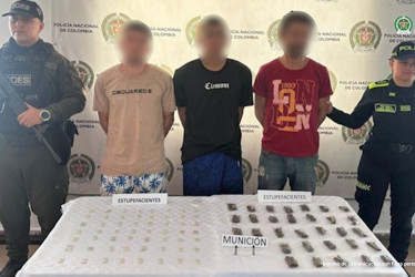 Según la Fiscalía, los tres sujetos almacenaban estupefacientes para la Línea.