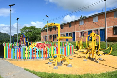 En el corregimiento de Santa Cecilia, en Pueblo Rico (Risaralda) construyeron un parque infantil aledaño a un proyecto de vivienda de 150 casas 