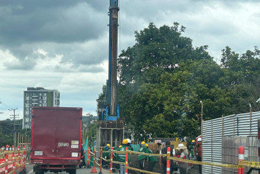 Las obras de movilidad en Armenia progresan en uno de los puntos más transitados.