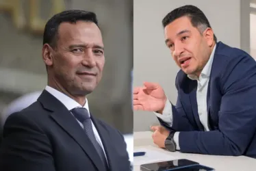 Pedro Sánchez, ministro de Defensa, y Andrés Idárraga, ministro (e) de Justicia.