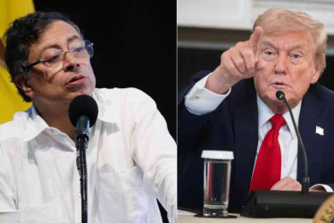 Gustavo Petro y Donald Trump.