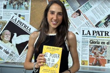  Sofía Spaggiari Pineda, emprendedora y escritora de Manizales, durante su visita a LA PATRIA. 