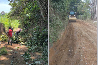  Placa huella en la vereda Llanadas avanza con apoyo comunitario y administración municipal.