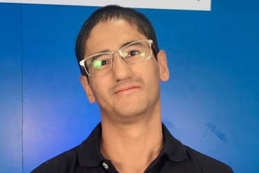 Cristian Camilo Rojas, durante su visita a las instalaciones de LA PATRIA. 