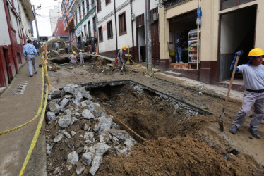 socavación en la que cayó la tractomula