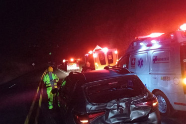Así quedó el carro afectado. Hubo dos lesionados