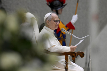 El papa León XIV durante la Audiencia General del pasado miércoles en Ciudad del Vaticano.