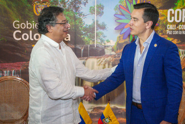 Gustavo Petro y Daniel Noboa, presidentes de Colombia y Ecuador.