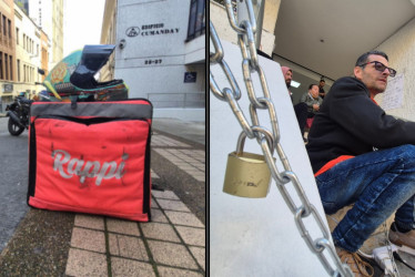 Un repartidor manizaleño estuvo cinco días en huelga de hambre y se había encadenado para protestar. Una sindicalista denuncia amenazas, la Alcaldía asegura que ofrece garantías para las manifestaciones.