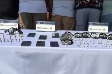 Parte de lo que les hallaron 