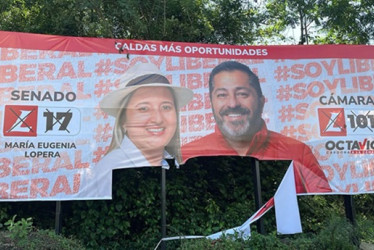 Vandalismo en vallas Foto | Tomada del Facebook de Octavio Cardona | LA PATRIA