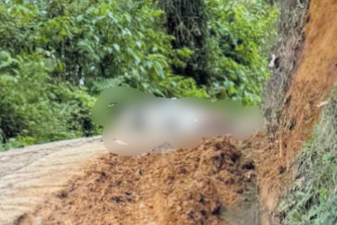 El hallazgo se produjo hacia las 11:52 a. m., del jueves 19 de febrero en la vereda La Gaitana Alta